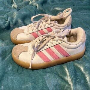 Adidas Kids White and Pink Samba Sneakers